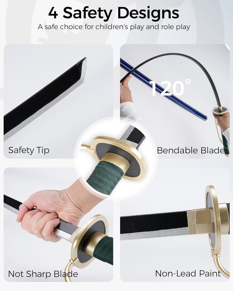 Cold Blade Katana Sword - 41 inches Katana Replica with Holster Belt and Display Stand - Sword with Authentic Design - Image 4